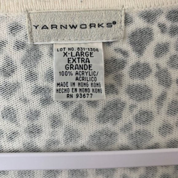 Leopard Print Long Sleeve Sweater Cardigan by Yarnworks - Picture 4 of 5